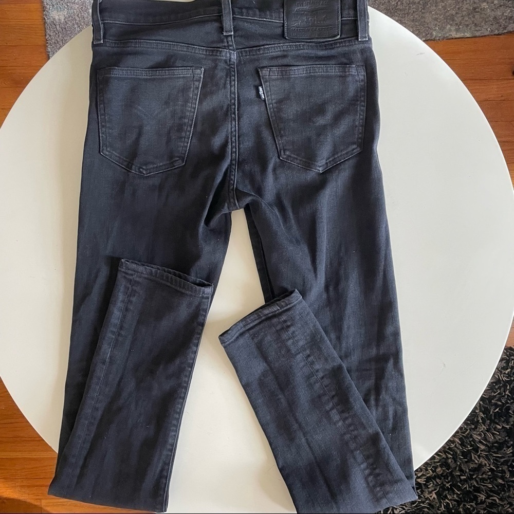 Levi’s Made & Crafted 501 Slim Jeans Size 29x34 Black Rinse Big E Blue Tab - Picture 7 of 13